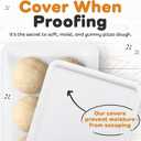 GSM Brands Pizza Dough Proofing Box - Stackable Commercial Quality Trays with Covers (17.25 x 13 Inches) - 2 Trays and 2 Covers, 17.25 x 13 x 3.54 inches