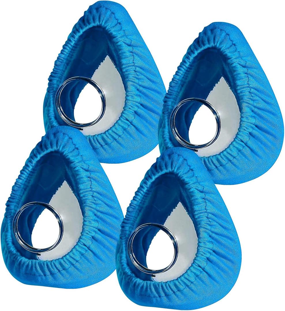 4Pcs CPAP Mask Liners for Men & Women - Soft Cushion Cover Compatible with F20 & F10 Full Face Masks - Washable, Reusable, Breathable Fabric for Sleeping (L)