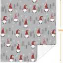 Christmas Throw Blanket Christmas Gnome Blanket Winter Holiday Snowflake Xmas Tree Throw Blankets Lightweight Soft Warm Cozy Bed Blanket for Couch Sofa 40x50 Inch, Grey