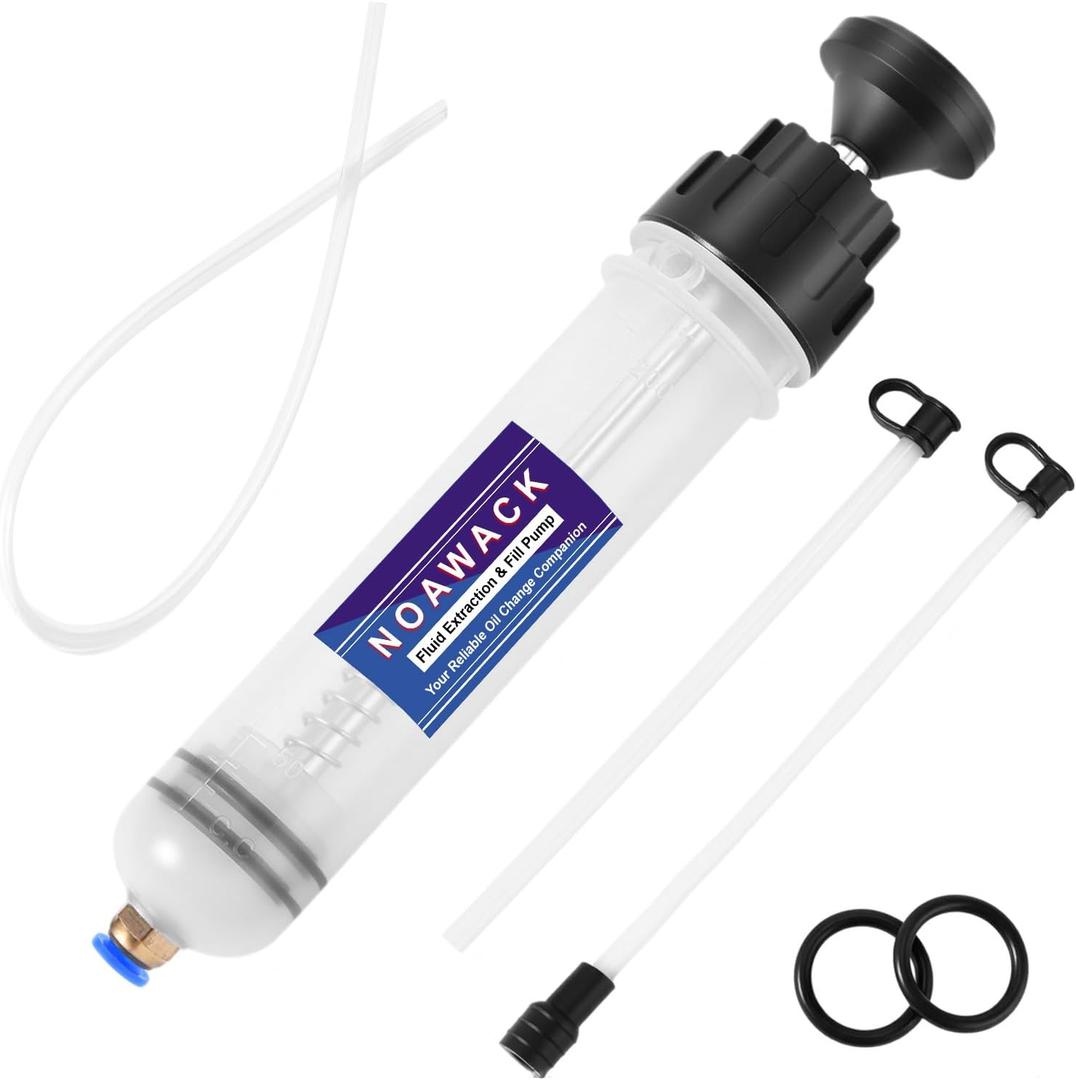 Fluid Extractor Pump, Manual Oil Extractor for Cars, ATVs & Lawn Mowers - Oil Transfer Pump with Flexible Hoses, Brake/Transmission Fluid Extractor, Oil Change Tools 7 oz (200 ml)