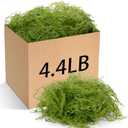 Giegxin Spanish Moss Faux Greenery for Potted Plants, Crafts, and Floral Arrangements Moss Artificial Plants Potted Artificial for Halloween Indoor Outdoor 4.4 lb Bulk Case (Grass Green)