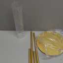 Vincidern 4pcs Gold Candelabra 3 Arm Taper Candle Holders with Acrylic Lampshade, 33.8'' Tall Candelabra Centerpiece for Table, Wedding, Party, Events Decorations, Candlestick Holders Fit LED Candles