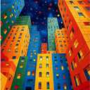 ALL4JIG Geometric City Fun Jigsaw Puzzles for Adults and Kids, 500 Pieces, 20.47" x 14.96", Christmas Secret Santa Gift, White Elephant Gifts, Number Partitioned for Easy Solving