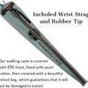 Handmade Wooden Walking Canes Stylish Hardwood Walking Sticks with Wrist Strap and Rubber Tips - 36 Inches