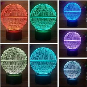 3D Illusion Platform Night Lights Touch Switch 7 Color Change USB Power LED Desk Lamp for Home Decorations or Holiday Gifts