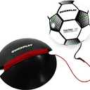 QUICKPLAY Replay Soccer Training Ball | Adjustable Bungee Elastic Training Ball with Base Weight (Size 4 Soccer Ball (Junior))