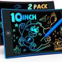 TEKFUN Kids Toys,10in 2 Pack LCD Writing Tablet Coloring Doodle Drawing Board Pad for Kids with Stylus, Car Trip Educational Toys Easter Toys Birthday Gift for Toddlers 3 4 5 6 7 Kids Girls Boys (Blue+pink)