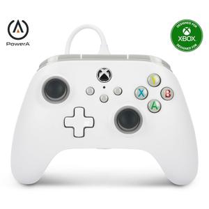 PowerA Wired Controller for Xbox Series X|S - White, gamepad, wired video game controller, gaming controller, works with Xbox One