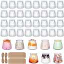 4oz Small Glass Jars 35Pack, Clear Glass Pudding Jars with PE Lids and Tags, Spice Jars/Glass Jelly Jars/Yogurt Jars/Small Jars with Lids (Set of 40)