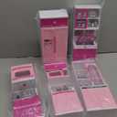 SOCBTNSO 64 PCS Pink Kitchen Toys with Lights Sounds|Mini Kitchen House Furniture Sets for Kids Ages 4-8|Doll Playset Toys for Toddlers 3-5|Birthday Gifts for 3 4 5 6 7 8 Old Girls