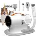 FIXR Dog Grooming Vacuum Kit with Clippers, 12000Pa Strong Suction, 2L Large Dust Cup, Low Noise <50dB, 5-in-1 Pet Hair Trimmer for Dogs Cats Shedding & Home Grooming
