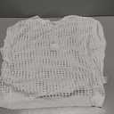 Womens Summer Crochet Tops Hollow Out Cap Sleeve Cover Up Tank Top Pullover Sweater Vest Beach Vacation Clothes (White). XL Size