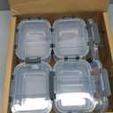 KOMUEE 10 Packs 30oz Glass Meal Prep Containers 2 Compartments,Glass Food Storage Containers with Lids,Airtight Lunch Bento Boxes,Microwave,Oven,Freezer and Dishwasher Safe (Gray)