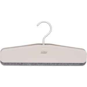 Joseph Joseph Orderly Set of 2 Easy-Grip Pant Hangers, One Clip Design, for Pants and Skirts with Heavy-Duty Rotating Hook