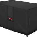 Porch Shield Patio Fire Pit Cover - Waterproof 600D Outdoor Rectangular Fire Table Cover Deck Box Protector - 54 x 28 inch, Black