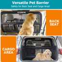 Dog Barrier for Car Back Seat & Cargo Area with Wider Coverage, Universal Fit for Cars, SUVs & Sedans, Dog Car Gate Divider with Chew-Proof Transparent Net and Sturdy Metal Frame for Backseat & Trunk