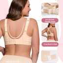 As Fairy Full Coverage Bras for Women No Underwire Supportive Wireless Plus Size Bra Seamless Comfort Bralette (Beige, L)