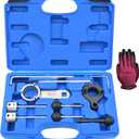 Camshaft Timing Belt Tool Kit, Compatible with VW Audi Tiguan SEAT Skoda Passat Golf 1.6 2.0 TDI Diesel Engine, Replace T10264 T10265 T10060A 3359 T10051 T10490, with Carrying Case & Gloves (Model A (New))
