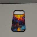 DAIZAG Case for iPhone 17 Pro Max, Mountain Range Sunrise Stained Glass Full-Body Design Hybrid Dual Protection Soft TPU Hard PC Shockproof Scratch-Resistant Protective Cover Phone Case for Men Women