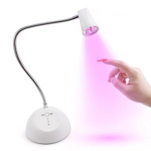 Gooseneck UV Light for Gel Nails 2500mAh Rechargeable LED Cordless Nail Lamp with 2 Timer Nail Art Lamp for DIY Manicure Salon Home