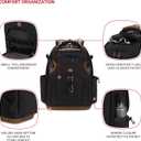 SwissGear Tool Bag Backpack, Fits Up to 17-Inch Laptop, Work Pack PRO, Black/Brown Canvas