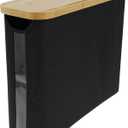 Toilet Paper Storage Basket, Oxford Cloth Toilet Paper Container with Lid, Large Toilet Paper Holder for up to 12 Mega Rolls, Toilet Paper Storage Cabinet for Bathroom(black)