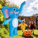 Giant Elephant Inflatable Costume Halloween Cosplay Blow-Up Suit for Adult/Halloween/Christmas/Mardi Gras (Blue)