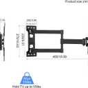 Suptek TV Wall Mount Swivel and Tilt Full Motion for Most 23 to 55 inch TV Mount up to 55lbs max VESA 400x400mm (A1+)