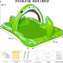 Onory Inflatable Kiddie Pool Inflatable Play Center Kids Toddler Pool with Water Slide, Water Sprayers Toddler Pool with Play Ball Hoop Thickened Swimming Pool for Backyard