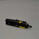 Veltec EZ-1000 Safety Box Cutter Utility Knife, 3 Blade Depth Setting, Squeeze Trigger and Dual Side Edge Guide, 2 Blades, Holster and Lanyard (Yellow)