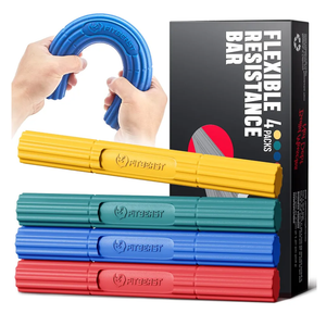 FitBeast Flex Therapy Bar, Tennis Elbow Therapy Bar - Ideal for Relieve Tendonitis Pain & Improve Grip Strength, Fitness Resistance Bar for Golfers Elbow & Tendinitis, Twist Bar for Physical Therapy