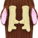 HOTUMN Knit Antlers Dog Snoods - Warmth and Fun for Dogs and Cats - Dressing up with Cute Christmas Dog Costumes (Medium)