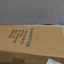 Gannyfer Office Decor Desk Shelf Organizer - Wood Desktop Shelf, Freestanding Desk Hutch, 3 Tier Storage Display Rack, Small Bookshelf with Metal Frame for Books/Plants/Toys (Rustic Brown Black)