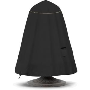 Bitubi Fountain Cover36"x42" 600D Oxford Cloth Garden Fountain Statue Protective Cover with Drawstring Waterproof Windproof Fountain Protector,Black