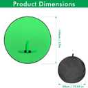 Portable Green Screen Chair, 57 in Greenscreen Backdrop with Stand Double Sided Foldable Green Background, Chroma Key, for Photography Streaming Gaming Photo Zoom Video Chats and Meeting, XXL