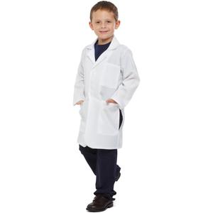 Dress Up America Kids Lab Coat  White Doctor Costume for Boys & Girls  STEM Play Dress-Up for Scientists & Doctors (Small)