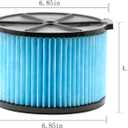 Replacement Filter for Ridgid VF3500 3-Layer Wet/Dry 3-4.5 Gallon Portable Vacuum Compatible with WD4050 WD4070 WD45-2 Packs
