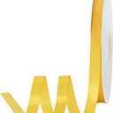TONIFUL 1/2 Inch x 100yds Yellow Satin Ribbon Thin Solid Fabric Ribbons for Invitation Gift Wrapping, Bows Craft Making, Floral Bouquets, Valentine's Day Wedding Party Decoration