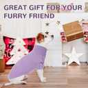 LETSQK Dog Knitting Sweater,Pet Warm Winter Coat,Thickening Turtleneck Small Medium Doggy Sweatshirt Soft Classic Knitwear in Cold Weather,Pullover Sweater for Puppy,S Purple