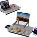 Large Lap Desk for Laptop with Phone Holder, Elevated Laptop Stand for Bed, Fits up to 17" Laptops & MacBook, Lightweight Lap Desks for Adults with Comfortable Cushion for Bed & Couch