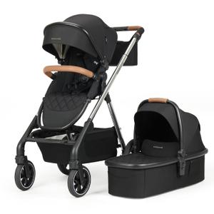 Beberoad Love RX 3-in-1 Baby Stroller with Bassinet, Toddler Stroller, Foldable Newborn Infant Stroller with Organizer, Rain Cover, Sunshade & Mosquito 2 in 1 Cover, Large Storage BasketBlack (BlackPro)