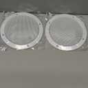 X AUTOHAUX 2 Pcs 5" Car Metal Speaker Cover Mesh Subwoofer Grill Horn Guard with 8 Screws White