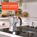 IMUSA 9 Cup Cast Aluminum Stovetop Coffeemaker, Moka Pot for Classic Cuban, Italian, and Espresso Style Coffee