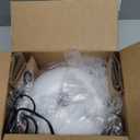 Floor Lamp, LED Standing Lamps with White Plastic Shade, Black Modern Torchiere Floor Lamp, Tall Lamps for Living Room Dorm, Bulb not Included