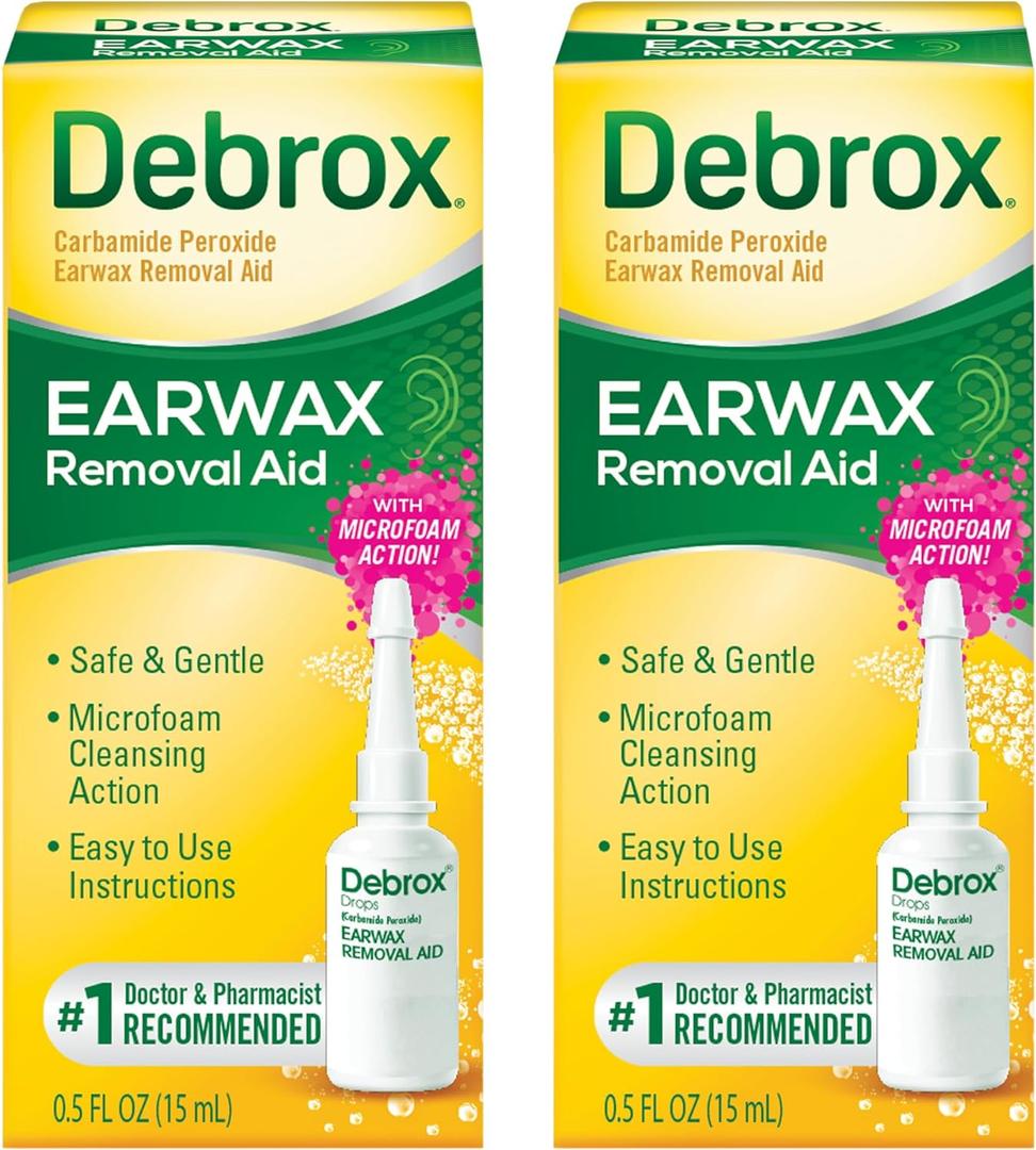 Debrox Ear Wax Removal Drops, Gentle Microfoam Ear Wax Remover, 0.5 Fl Oz, 2 Pack (0.5 Ounce (Pack of 2)), 

12/2025