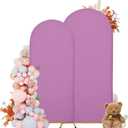 Wedding Arch Covers Arch Backdrop Cover Arch Stand Covers 7.2FT 6FT Set of 2 Arch Cover Spandex Fabric Stretchy Backdrop for Wedding Birthday Party Decoration Baby Shower (Lilac)