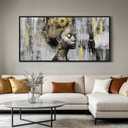 KLAKLA African American Wall art Black Living Room Wall Decor 20x40 Inches