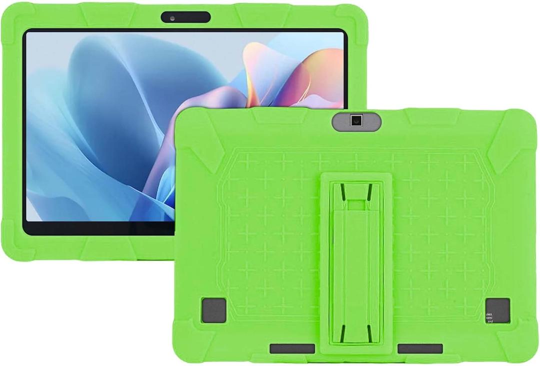 Case for Fusion5 FWIN232 Plus / 232 Pro N5 Tablet 10.1 inch,Soft Silicone Protector Cover,Kids Friendly,Adjustable Stand Tablet Cover,4 Corners Thicken Shockproof, Green