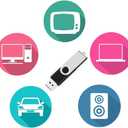 USB Flash Drive 128GB 2Pack, Maspen USB Thumb Drives 2.0 High Speed USB Memory Stick Zip Drives (Black, 128 GB)