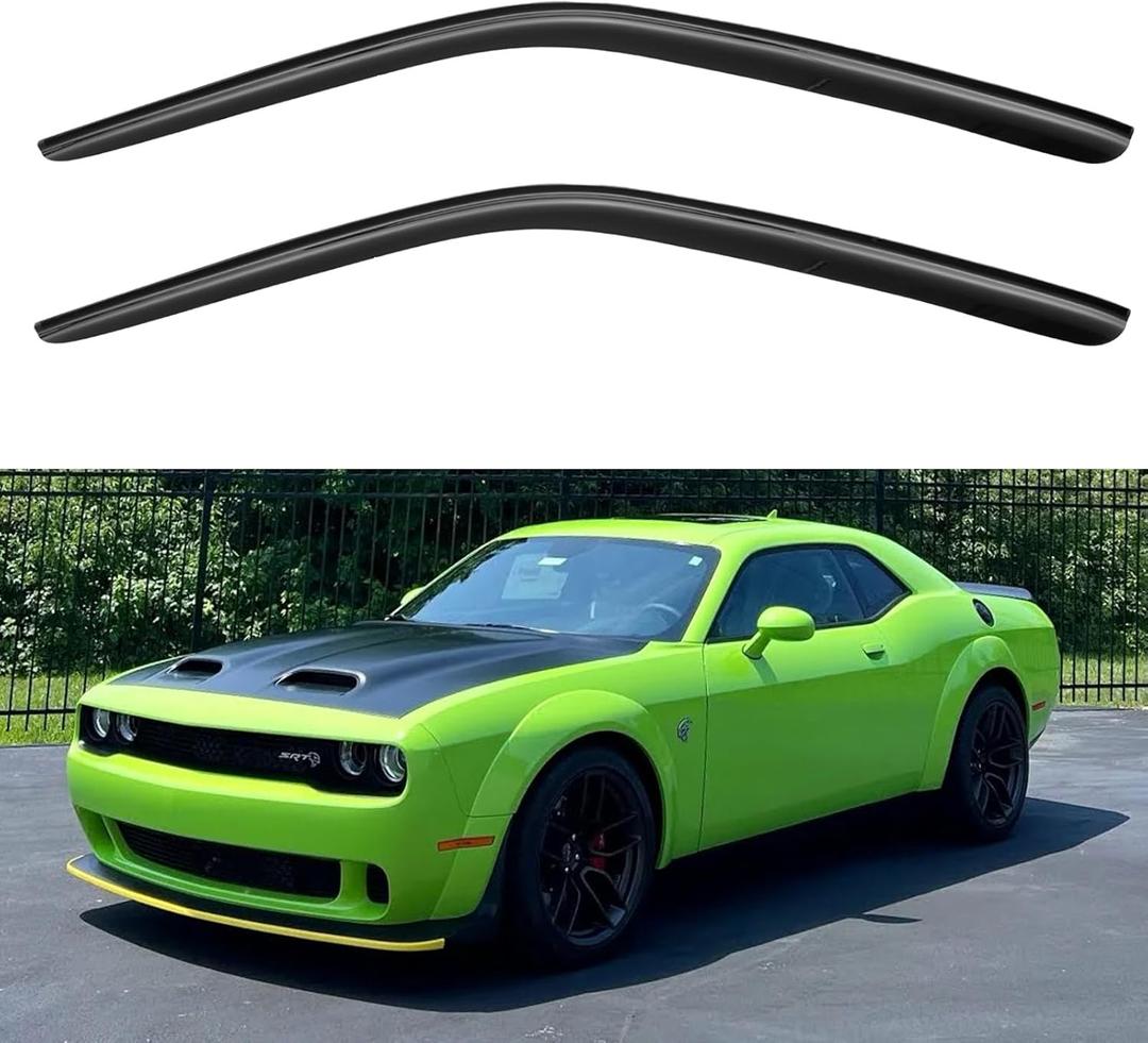 Window Visors Rain Guards for 2008-2023 Dodge Challenger, Out-Channel Window Vent Wind Deflectors Visors Shades for 08-23 Challenger